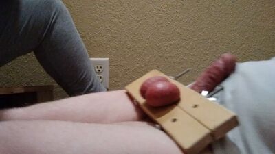 Friday ballbusting part 3. Punching as hard as she can