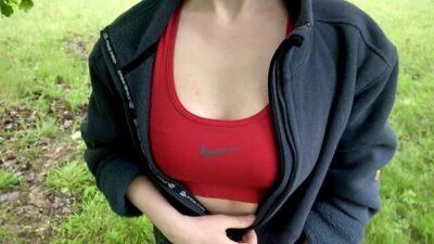 Blowjob in the forest during the rain. LeoKleo