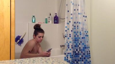 REAL ROOMmate getting naked in the bathroom!