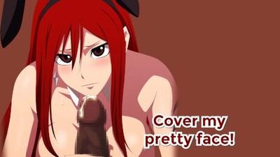 JOI Game - (Part 2) Fairy Tail Erza is ready for bed after a hot bath
