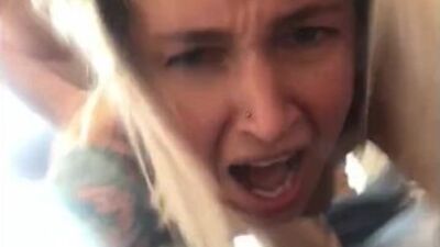 Showing off, fingering and rough anal with creampie from amateur tiny ass