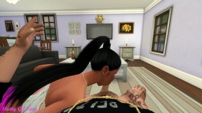 SluttyGFSims - Ep.1 Slut Girlfriend Cheats On Cuckold Boyfriend While He's Asleep - Sims 4