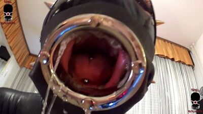Latex cock for tunnel gagged latex slut - INTRO