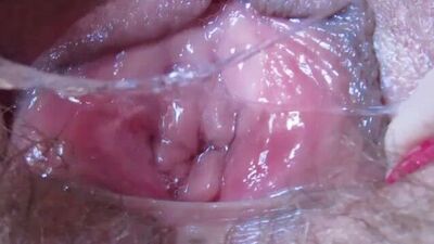 Wet vagina pussy after orgasm in extreme close up HD