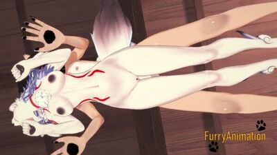 Furry Hentai - Wolf Fucked by Dog and cum inside her