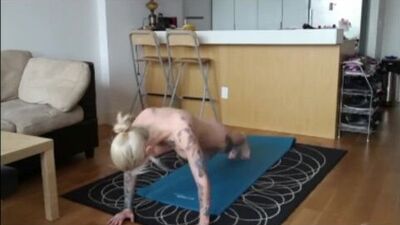 Kleio Valentien gets a workout in naked.