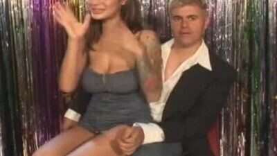 Hot Lips Angelina Valentine Blowing Fan!