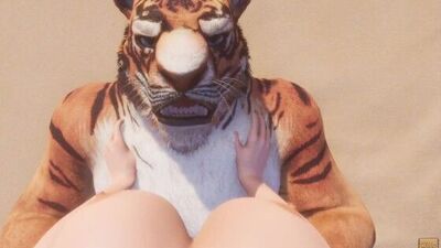 Wild Life / Huge Tiger Furry Knotting Female POV