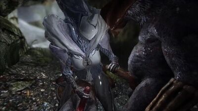 Skyrim Warframe Saryn and rat man next