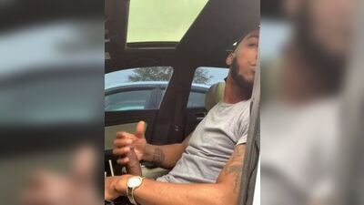 SMOKEPOLEBOY CAUGHT JACKING BIG BLACK COCK IN PUBLIC.