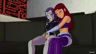 Raven x Starfire teen titans hmv/pmv.
