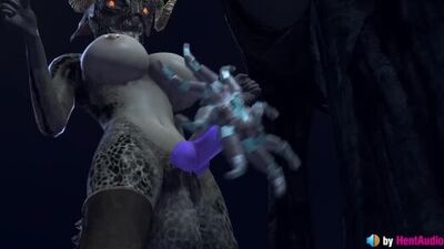 Argonian Futa vs Unusual Stone (with sound) Skyrim 3d animation hentai anime blowjob cum in mouth