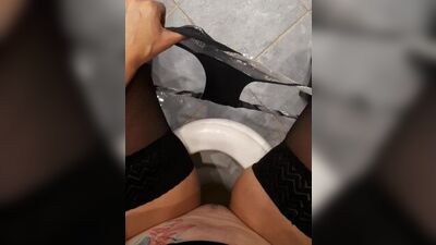 Hard working secretary fails to hold on pee, pee desperation female POV