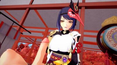 Genshin Impact: PASSIONATE SEX WITH KUJOU SARA (3D Hentai)