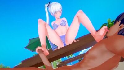 RWBY - Sex with Weiss Schnee - Hentai - Footjob Blowjob