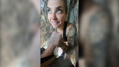 Rock Climbers Fuck 400 Feet Off The Ground While Climbing Outside