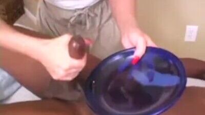 Janet Mason gives a naught massage ending with cum