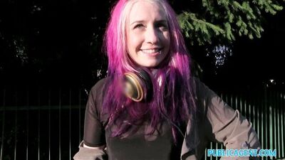 PublicAgent American slut talks dirty fucking outdoors in Prague