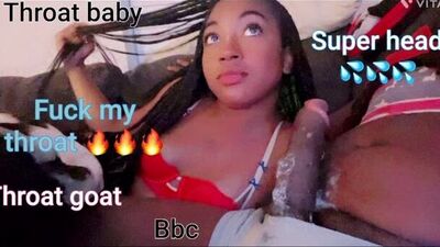 Throat baby came an got her face fuck hard with a Jamaica bbc for Halloween