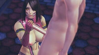 Mortal Kombat Mileena face fucked in public