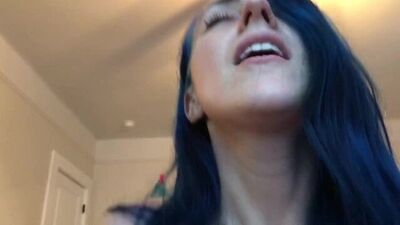 I WANT YOU TO CUM IN ME - Huge Creampie, POV, Blue Haired Girl