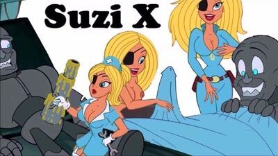 SUZI X Sexy ANIMATED COMPILATION Fuck whip fetish tits show - cartoon extra boobs busty blonde sex