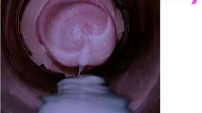 Big cum shot inside fleshlight - dirty talk, loud moaning orgasm