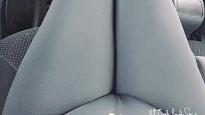 Uber fantasy: testing the uber driver on a public highway. Yoga pants