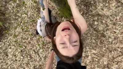 The wife offered her mouth and pussy to the forester while her husband was at work.