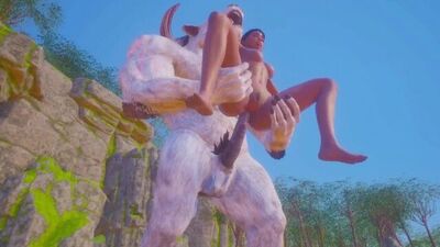 Olivia Fucking Furry Beast Inserts Horsecock In Tight Pussy And Ass