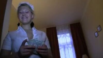 PublicAgent Anna Kournikova look a like fucked in maids outfit