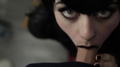 Mavis' First blowjob cum swallow with FANGS