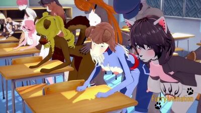 Furry Hentai 3D Yiff - Orgy Furry in a Classroom
