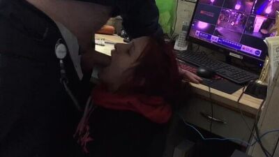 Blow job at work... Almost busted!