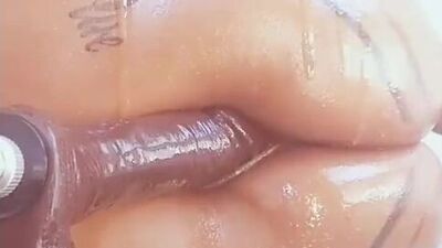 Brittney Jones fucking a BBC on her side until she creams all over herself.