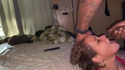 Lusty swallowing every drop of cum HUGE NUT from HiM EROS