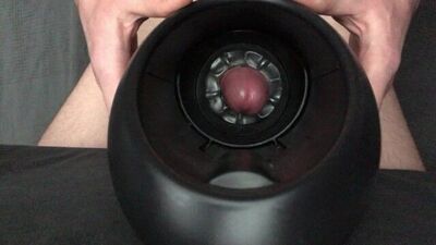 Cock milked by Quickshot Vantage mounted in the Felshlight Lanunch - Couldn't last long - 4K UHD