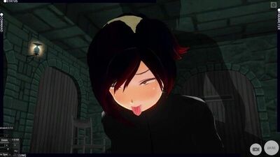 3D HENTAI Ruby Rose fucks in the basement and does ahegao