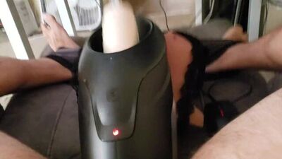 Fleshlight Launch Amazing Hands Free Fuck and Moaning Toe curling Cumshot