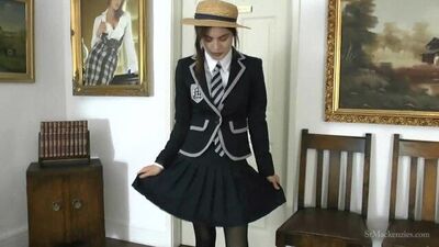 St Mackenzie's - Lola Strips as She Teases You with Her Smart Uniform