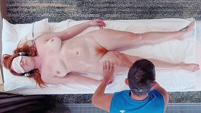 Long Sensual Big Boobs Redhead MILF Oil Massage Ends in Hairy Pussy Creampie Licking - ; Ginger Ale