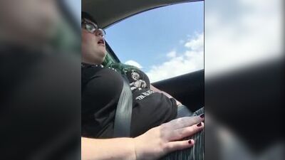 Masturbating in traffic