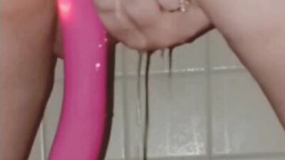 Teen cumming hard with squirting orgasms while playing with her pussy in the shower!
