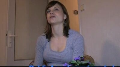 PublicAgent Pregnant takes cash for sex